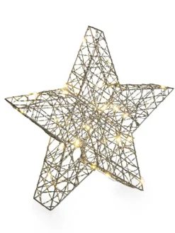 Bizzotto Lichterketten & Deko-Leuchten<LED-Dekoleuchte "Will" in Gold - (B)30 x (H)30 cm