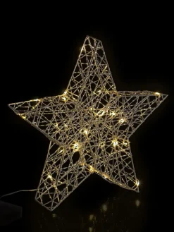 Bizzotto Lichterketten & Deko-Leuchten<LED-Dekoleuchte "Will" in Gold - (B)30 x (H)30 cm