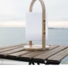 lumisky Außenbeleuchtung<LED-Dekoleuchte "Woody" in Weiß - (H)39 x Ø 18 cm