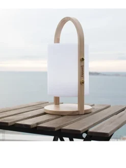 lumisky Außenbeleuchtung<LED-Dekoleuchte "Woody" in Weiß - (H)39 x Ø 18 cm
