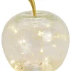 G. Wurm Lichterketten & Deko-Leuchten<LED-Dekoobjekt "Apfel" in Weiß - (H)17 x Ø 16 cm