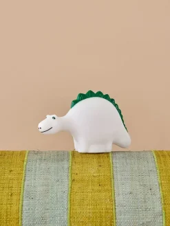 Rice Dekofiguren & -Objekte<LED-Dekoobjekt "Dino" in Weiß/ Grün - (B)7 x (H)11,5 cm