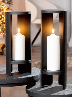 GILDE Lichterketten & Deko-Leuchten<LED-Dekoobjekt "Shelter" in Schwarz - (H)36 cm