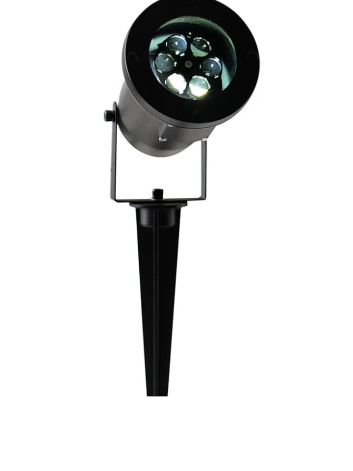 näve Außenbeleuchtung|Außenleuchten<LED-Erdspieß mit Projektor in Schwarz - (H)38 cm