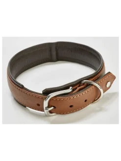 Laboni Hunde<Leder-Halsband "Amici" in Hellbraun