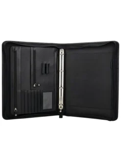 HIDE & STITCHES Foto & Video<Leder-Organizer "Office" in Schwarz - (B)27 x (H)34 x (T)4 cm