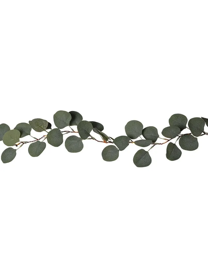 STAR Trading Lichterketten & Dekobeleuchtung|Lichterketten & Deko-Leuchten<LED-Eukalyptuszweig "Eucalyptus" in Grün - (L)180 cm