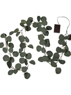 STAR Trading Lichterketten & Dekobeleuchtung|Lichterketten & Deko-Leuchten<LED-Eukalyptuszweig "Eucalyptus" in Grün - (L)180 cm