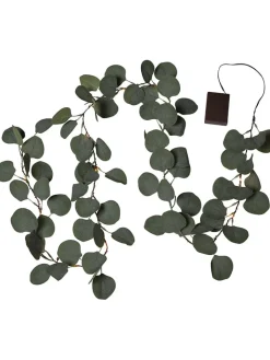 STAR Trading Lichterketten & Dekobeleuchtung|Lichterketten & Deko-Leuchten<LED-Eukalyptuszweig "Eucalyptus" in Grün - (L)180 cm