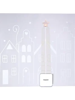 STAR Trading Wohndekoration<LED-Fensterdekoration "Windo" in Weiß/ Transparent - (B)22,5 x (H)21 cm