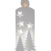 STAR Trading Lichterketten & Deko-Leuchten<LED-Fensterleuchter "Grandy" in Weiß - (B)13 x (H)36 cm