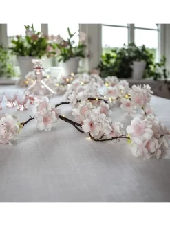 STAR Trading Lichterketten & Dekobeleuchtung|Lichterketten & Deko-Leuchten<LED-Girlande "Cherryflower" in Rosa - (L)180 cm