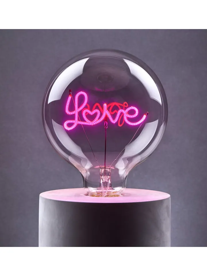 Butlers Leuchtmittel<LED-Glühlampe BRIGHT LIGHT LOVE in Pink