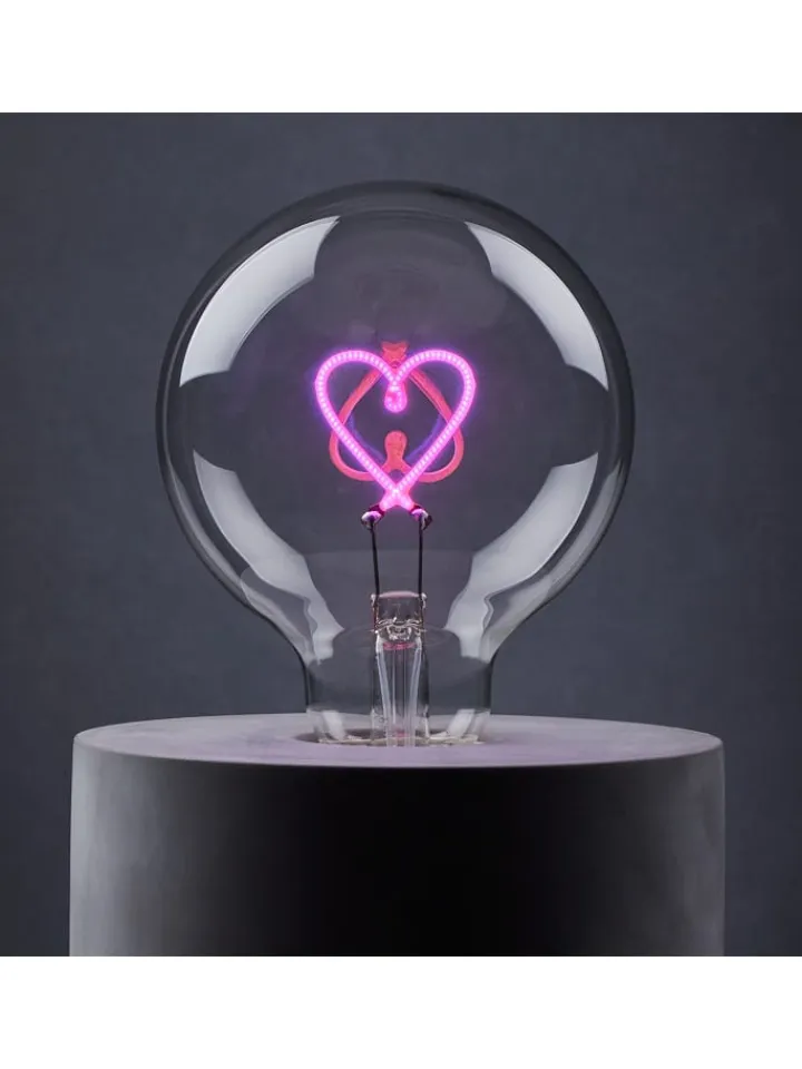 Butlers Leuchtmittel<LED-Glühlampe BRIGHT LIGHT Herz in Pink