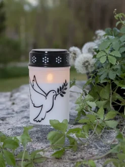 STAR Trading Außenbeleuchtung|Außenleuchten<LED-Grablicht "Dove" in Weiß