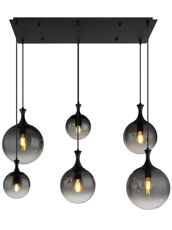 Globo lighting Decken- & Hängeleuchten<LED-Hängeleuchte "Dalton" in Schwarz - (L)97 x (B)48 x (H)141 cm