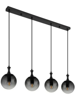 Globo lighting Decken- & Hängeleuchten<LED-Hängeleuchte "Dalton" in Schwarz - (L)90 x (B)15 x (H)130 cm