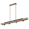 Globo lighting Decken- & Hängeleuchten<LED-Hängeleuchte "Ida" in Schwarz/ Hellbraun - (B)120 x (H)116 cm