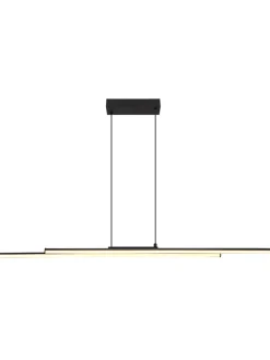 Globo lighting Decken- & Hängeleuchten<LED-Hängeleuchte "Kirina" in Schwarz - (B)110 x (H)120 x (T)6 cm