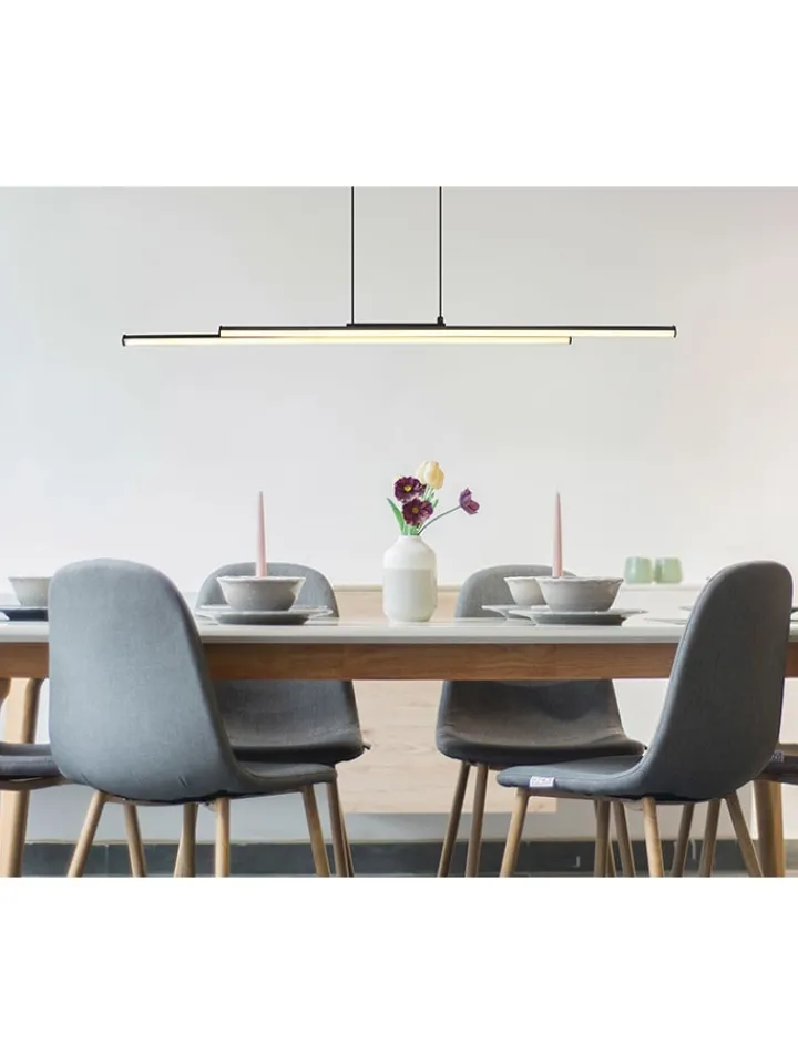 Globo lighting Decken- & Hängeleuchten<LED-Hängeleuchte "Kirina" in Schwarz - (B)110 x (H)120 x (T)6 cm