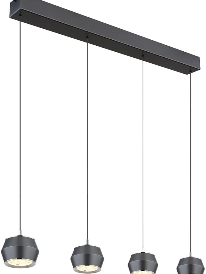 Globo lighting Decken- & Hängeleuchten<LED-Hängeleuchte "Marthy" in Schwarz - (L)80,5 x (B)10 x (H)200 cm