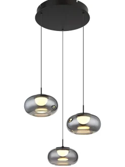 Globo lighting Decken- & Hängeleuchten<LED-Hängeleuchte "Quintara" in Schwarz - Ø 49 cm