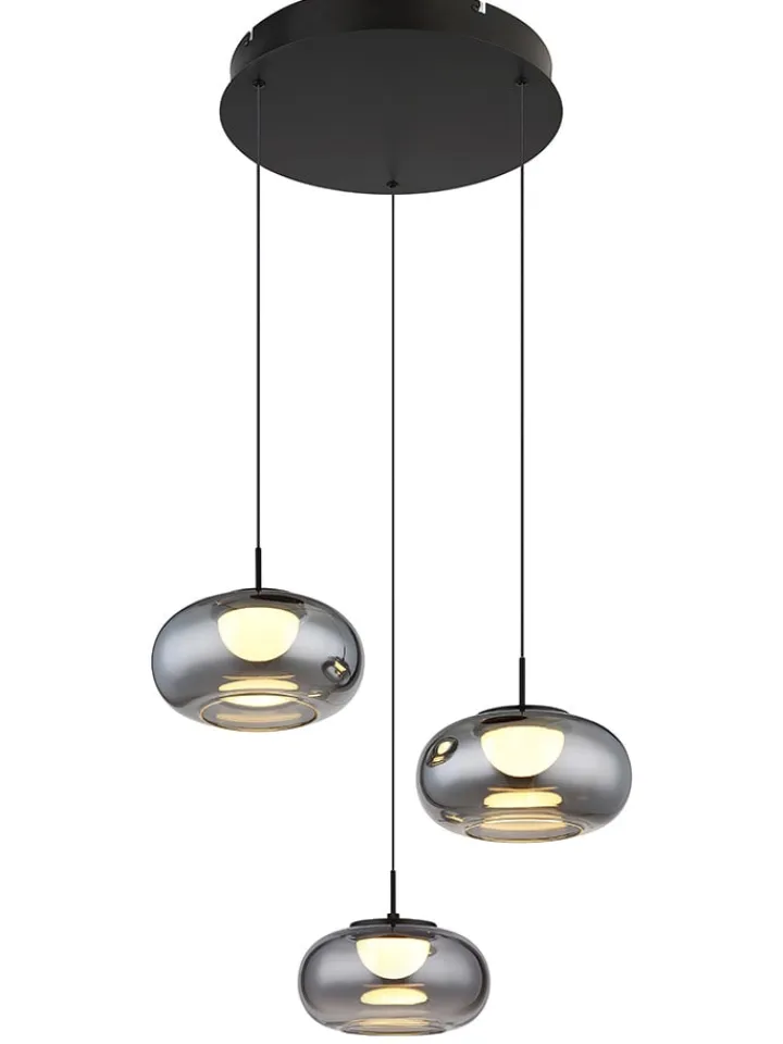 Globo lighting Decken- & Hängeleuchten<LED-Hängeleuchte "Quintara" in Schwarz - Ø 49 cm