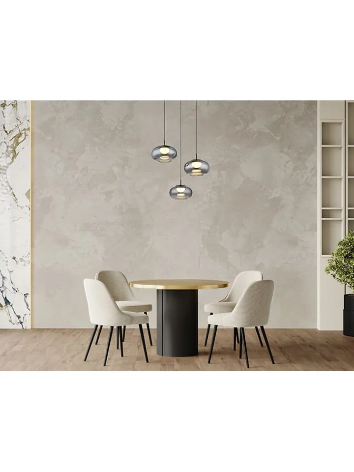 Globo lighting Decken- & Hängeleuchten<LED-Hängeleuchte "Quintara" in Schwarz - Ø 49 cm