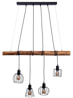 näve Decken- & Hängeleuchten<LED-Hängeleuchte "Woodland" in Hellbraun - (B)100 x (H)150 x (T)10 cm