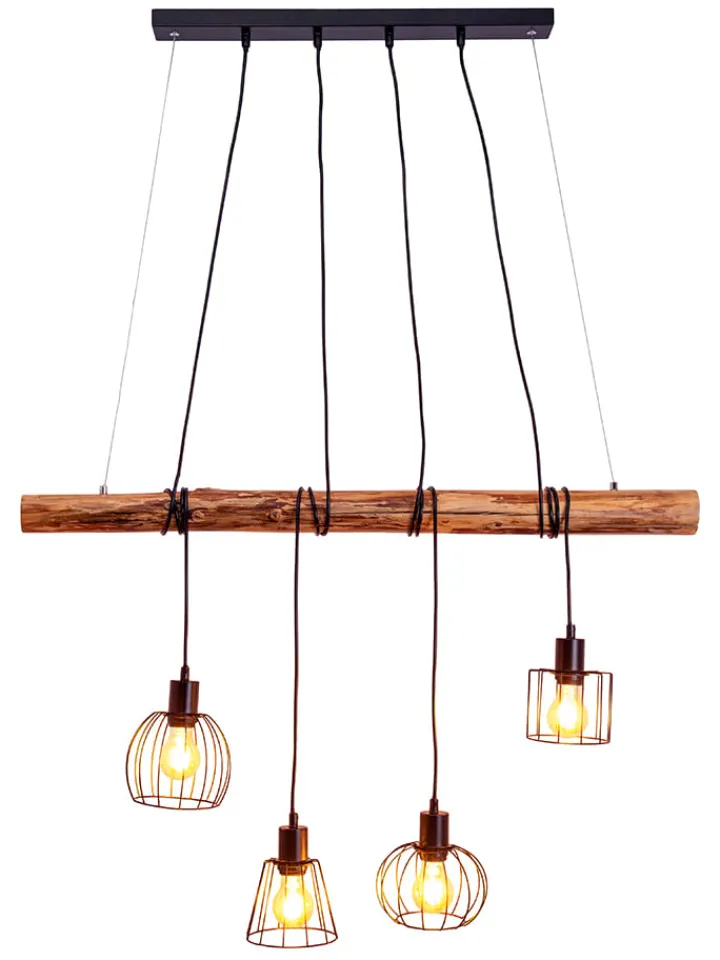 näve Decken- & Hängeleuchten<LED-Hängeleuchte "Woodland" in Hellbraun - (B)100 x (H)150 x (T)10 cm