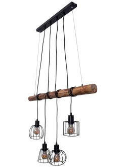 näve Decken- & Hängeleuchten<LED-Hängeleuchte "Woodland" in Hellbraun - (B)100 x (H)150 x (T)10 cm