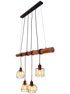 näve Decken- & Hängeleuchten<LED-Hängeleuchte "Woodland" in Hellbraun - (B)100 x (H)150 x (T)10 cm