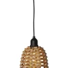 STAR Trading Außenbeleuchtung<LED-Lampenschirm "Twine" in Hellbraun - (H)15 cm