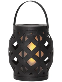 STAR Trading Außenbeleuchtung|Außenleuchten<LED-Laterne "Flame Lantern" in Schwarz - (H)16 cm