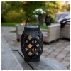 STAR Trading Außenleuchten|Außenbeleuchtung<LED-Laterne "Flame Lantern" in Schwarz - (H)23 cm