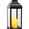 Profiline Lichterketten & Deko-Leuchten<LED-Laterne in Schwarz - (B)24 x (H)70 x (T)24 cm