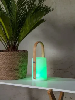 STAR Trading Außenbeleuchtung|Außenleuchten<LED-Laterne "Lisa" in Weiß - (B)12 x (H)26 cm