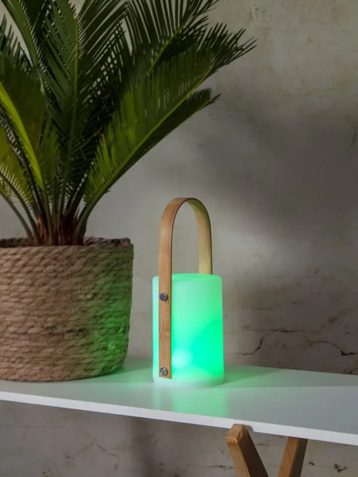 STAR Trading Außenbeleuchtung|Außenleuchten<LED-Laterne "Lisa" in Weiß - (B)12 x (H)26 cm