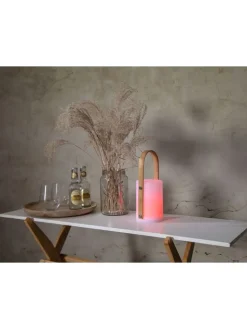 STAR Trading Außenbeleuchtung|Außenleuchten<LED-Laterne "Lisa" in Weiß - (B)12 x (H)26 cm