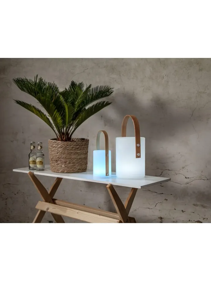 STAR Trading Außenbeleuchtung|Außenleuchten<LED-Laterne "Lisa" in Weiß - (B)12 x (H)26 cm