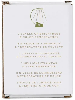DESIGNWORKS INK ® Tischleuchten<LED-Leselampe in Khaki - (H)24,7 cm