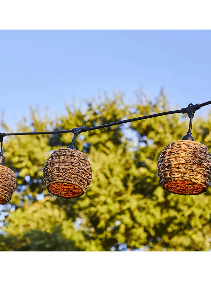 lumisky Außenleuchten<LED-Lichtergirlande "Pine" in Hellbraun - (L)600 cm