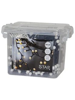 STAR Trading Lichterketten & Deko-Leuchten|Lichterketten & Dekobeleuchtung<LED-Lichterkette "Berry Mini" in Warmweiß - (L)600 cm