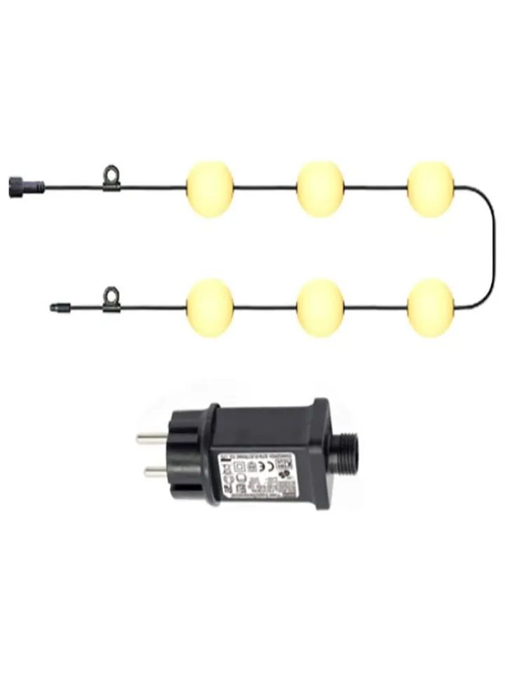 lumisky Außenbeleuchtung|Außenleuchten<LED-Lichterkette "Bolly" in Weiß - (L)505 cm