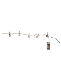 STAR Trading Lichterketten & Dekobeleuchtung<LED-Lichterkette "Clippy Advent" in Bunt - (L)240 cm