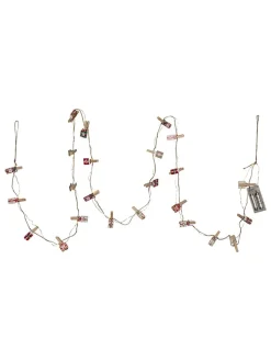 STAR Trading Lichterketten & Dekobeleuchtung<LED-Lichterkette "Clippy Advent" in Bunt - (L)240 cm