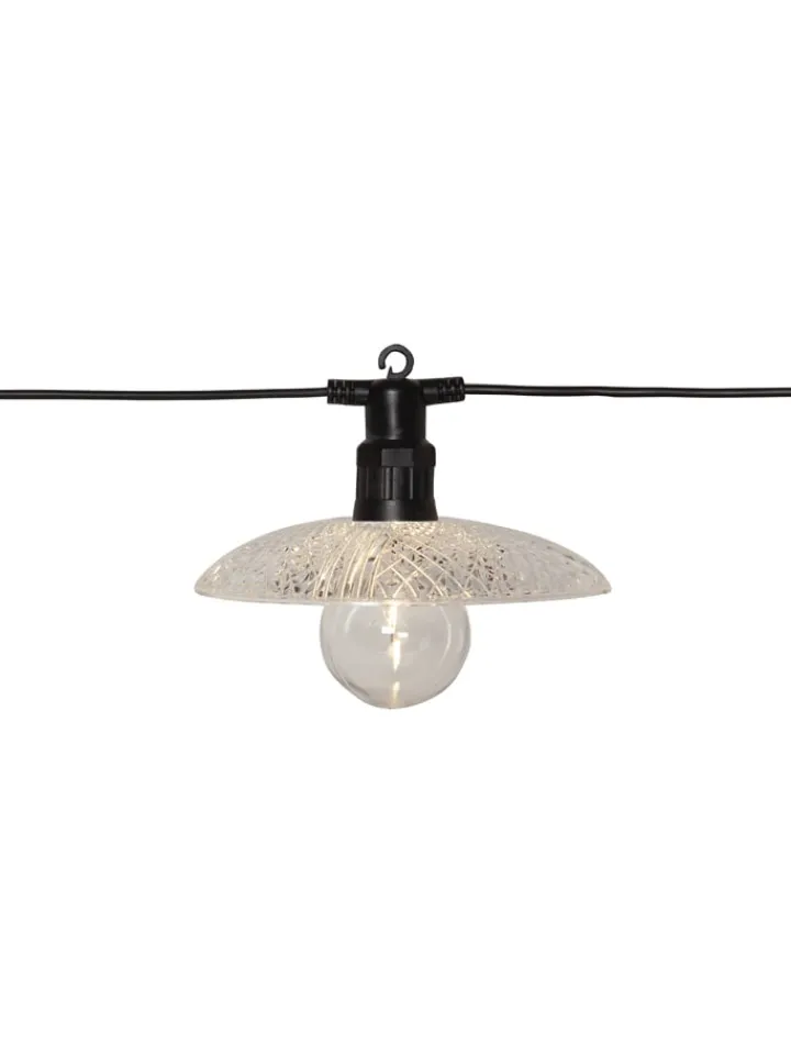 STAR Trading Lichterketten & Deko-Leuchten<LED-Lichterkette "Glassy Light" in Weiß - (B)15,5 x (H)14 cm