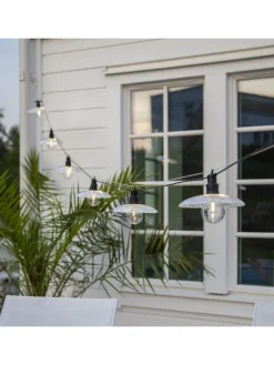 STAR Trading Lichterketten & Deko-Leuchten<LED-Lichterkette "Glassy Light" in Weiß - (B)15,5 x (H)14 cm