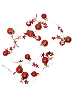 STAR Trading Lichterketten & Dekobeleuchtung<LED-Lichterkette "X-mas" in Rot - (L)90 cm