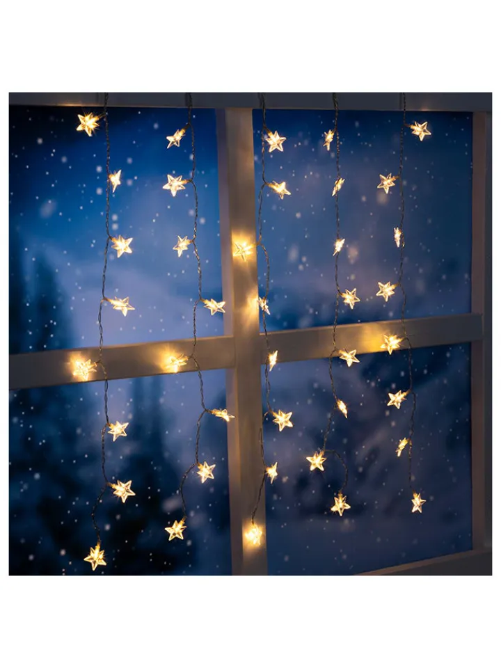 Profiline Lichterketten & Dekobeleuchtung|Lichterketten & Deko-Leuchten<LED-Lichtervorhang in Warmweiß